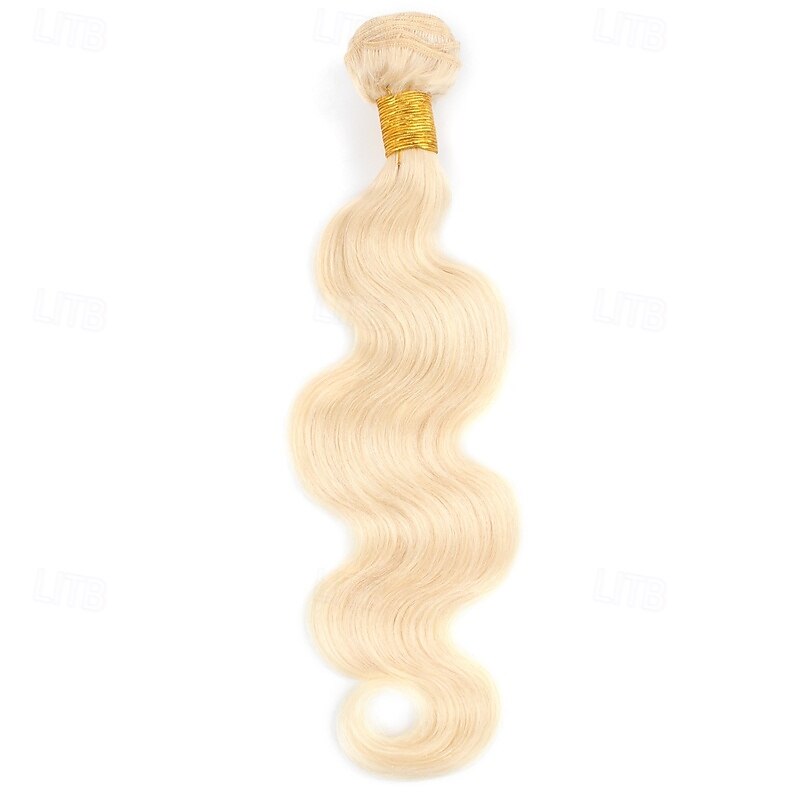 Human Hair Blonde 613# Body Wave 1 Bundles Of 10-30 Inch hair Extensions2