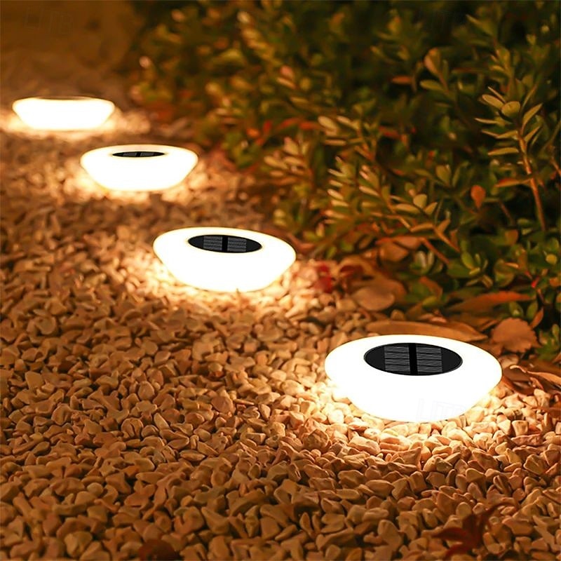 4pcs Solar Ground Light Solar Lawn Lights Waterproof Outdoors Garden Lamp LED Floor Lights for Garden Yard Driveway Patio Lawn Decoration2