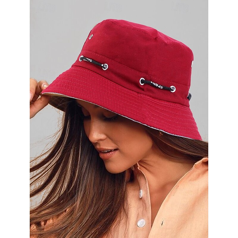 Women's Bucket Hat with Adjustable Drawstring Decoration – Stylish Lightweight Cap for Outdoor Activities, Travel, And Everyday Wear, Available in Multiple Colors