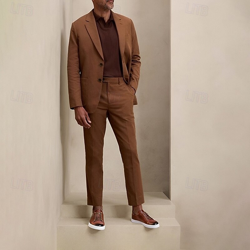 Brown Leather Woven Sneakers with White Sole for Men | Versatile for Casual and Business Casual2