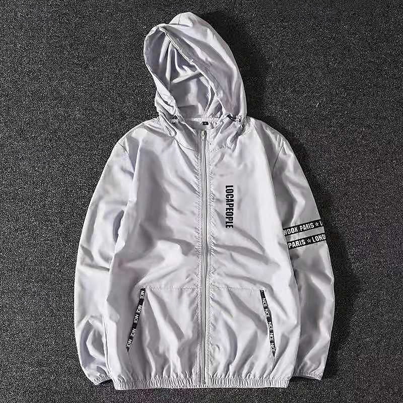 Men's Windbreaker Running Skin Jacket Pocket Full Zip Long Sleeve Outerwear Street Athletic Summer Hooded Solid Colored UV Sun Protection Quick Dry Lightweight Gym Workout Jogging Running Sportswear4