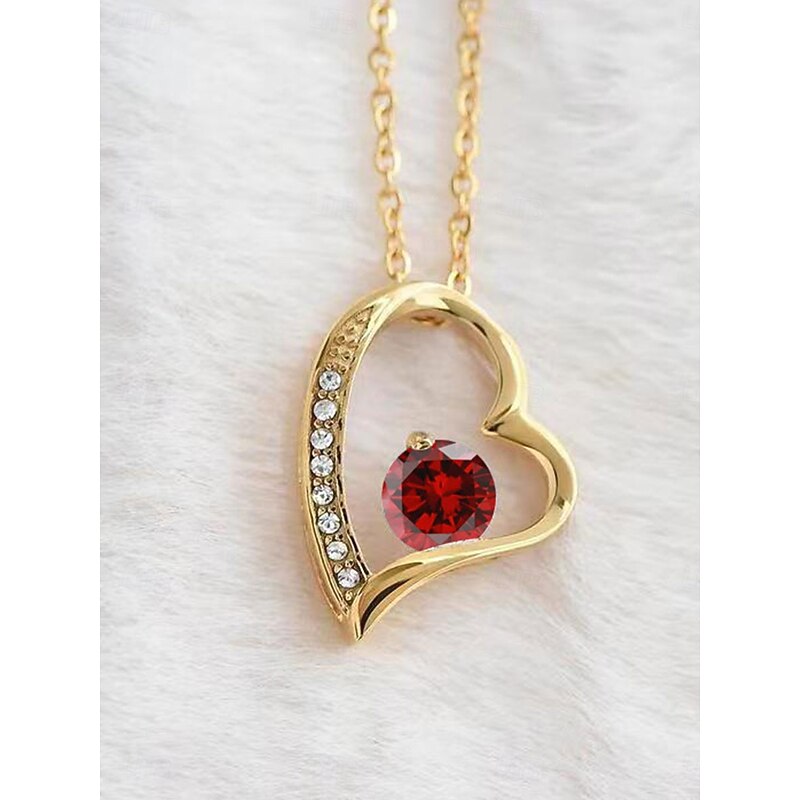 Necklace Copper Women's Fashion Cute Classic Heart Lovely Heart Shape Necklace For Party Gift Daily Valentine's Day4
