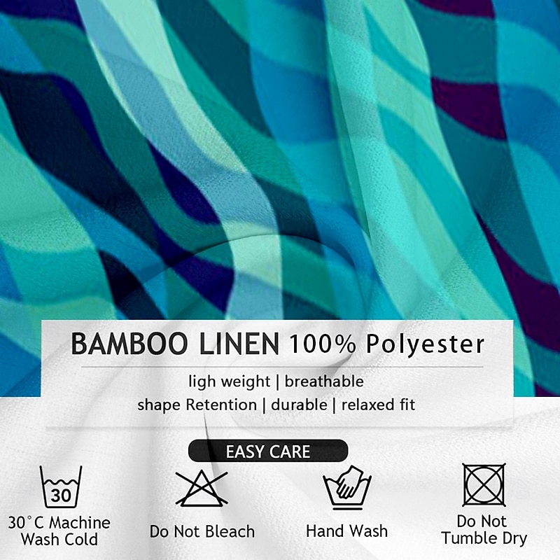 Men's Geometric Casual Shirt Button Up Shirt Short Sleeve Casual Resort Vacation Causal Casual Summer Spring Turndown Button Up Blue3