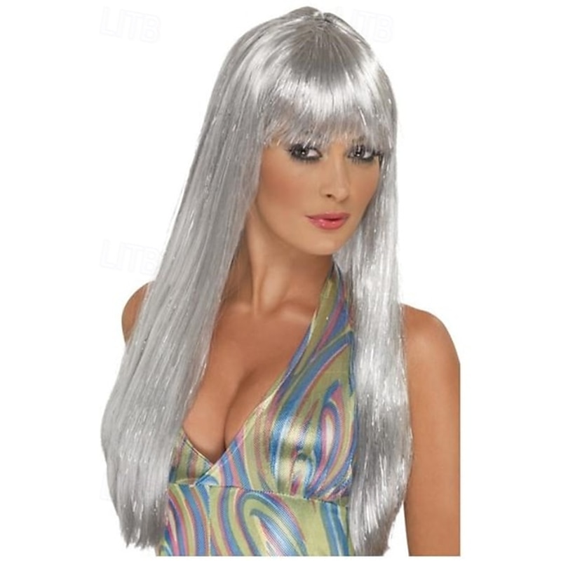 Disco Wig for Women with Brillaintine for Carnival Fancy Dress Party Halloween Costume