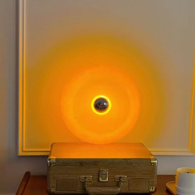 Creative Donuts Wall Sconce 24W Round LED Wall Mount Lamp Orange Color Glass Wall Light Fixture Modern Nordic Dia-30cm Circular Wall Sconces4