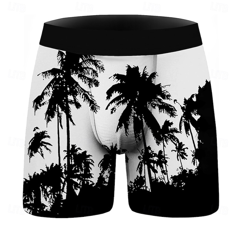Coconut Tree Boxer Briefs Underwear Graphic Prints For Men's Adults' Masquerade 3D Print Vacation