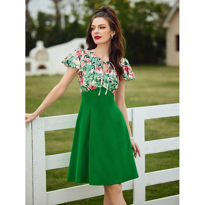 Elegant Retro Vintage 1950s Dress Masquerade Fancy Dress Women's Carnival New Year Masquerade Casual Daily Bachelorette Party Adults' Dress4