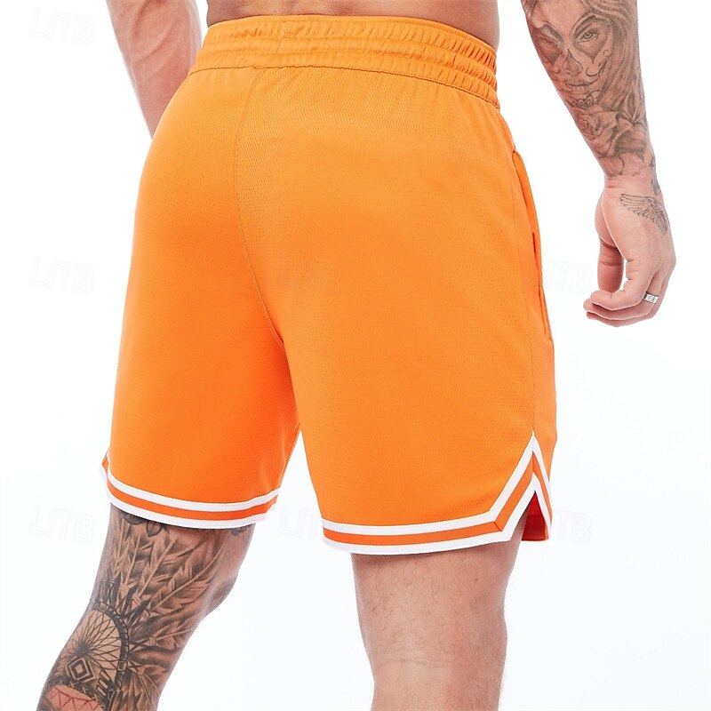 Men's Shorts Casual Shorts Gym Shorts Mesh Shorts Pocket Drawstring Elastic Waist Plain Comfort Breathable Short Outdoor Daily Gym Sports Athletic Black Blue2