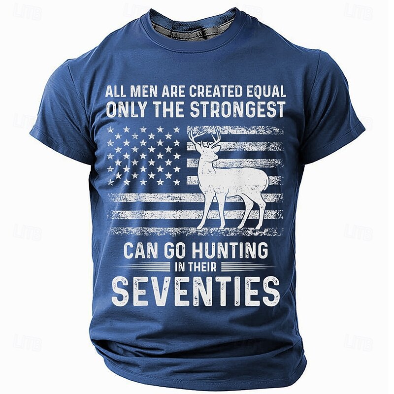 Veterans Day Men's Patriot Patriotic Veteran American US Flag T Shirt Short Sleeve T shirt 3D Print Crew Neck Shirt Outdoor Casual Military Street Hunting Black Blue Green Summer Spring Clothing