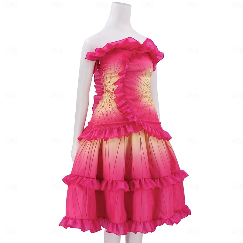 Witch Fairy Glinda Dress Costume Tulle Dresses Carnival Costume Movie TV Theme Costumes Movie Cosplay for Women's Adults' Halloween Carnival Mardi Gras Performance Party Stage4