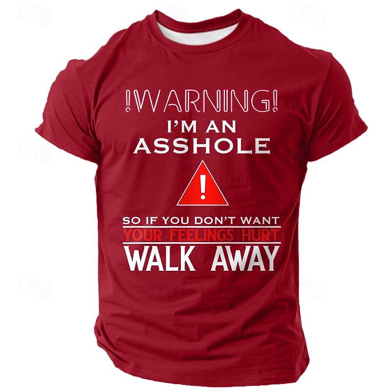 Men's Rude Offensive Funny Slang T Shirt Short Sleeve T shirt 3D Print Crew Neck Shirt Fashion Daily Street Daily Black White Red Summer Spring Clothing Apparel S M L XL XXL XXXL2