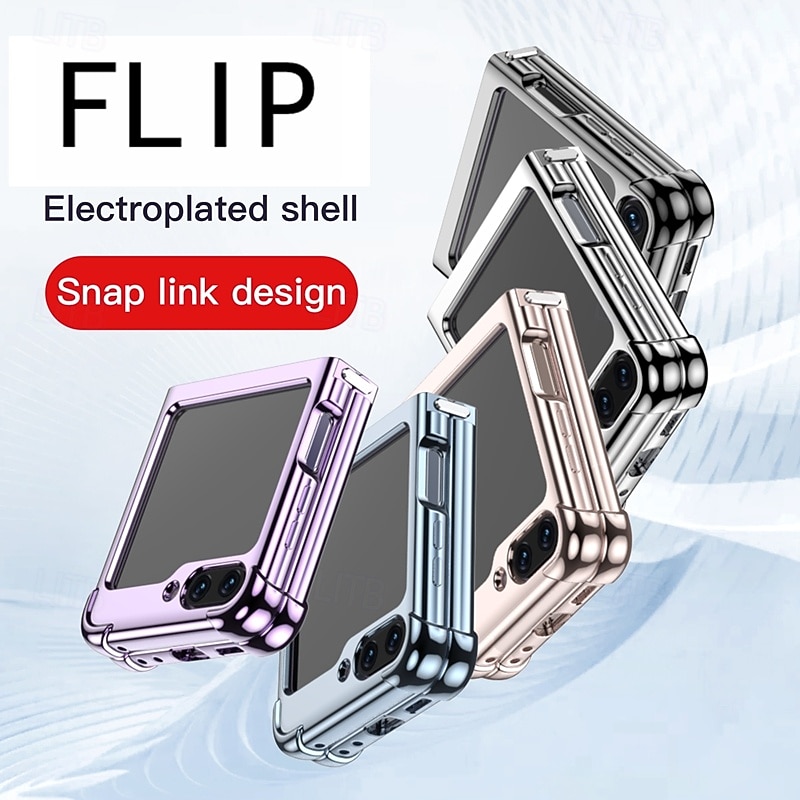 Phone Case For Samsung Galaxy Z Flip 7 Z Flip 6 Z Flip 5 Z Flip 4 Z Flip 3 Back Cover Shockproof Plating
