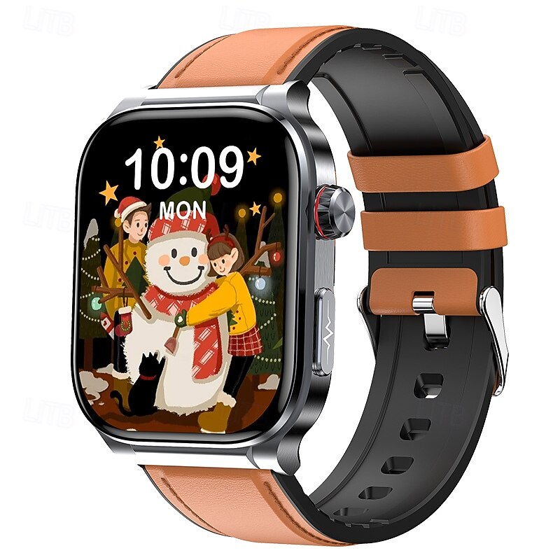 iMosi ET588 Smart Watch 1.96 inch Smartwatch Fitness Running Watch Bluetooth ECG+PPG Temperature Monitoring Pedometer Compatible with Android iOS Women Men Hands-Free Calls Waterproof Media Control2