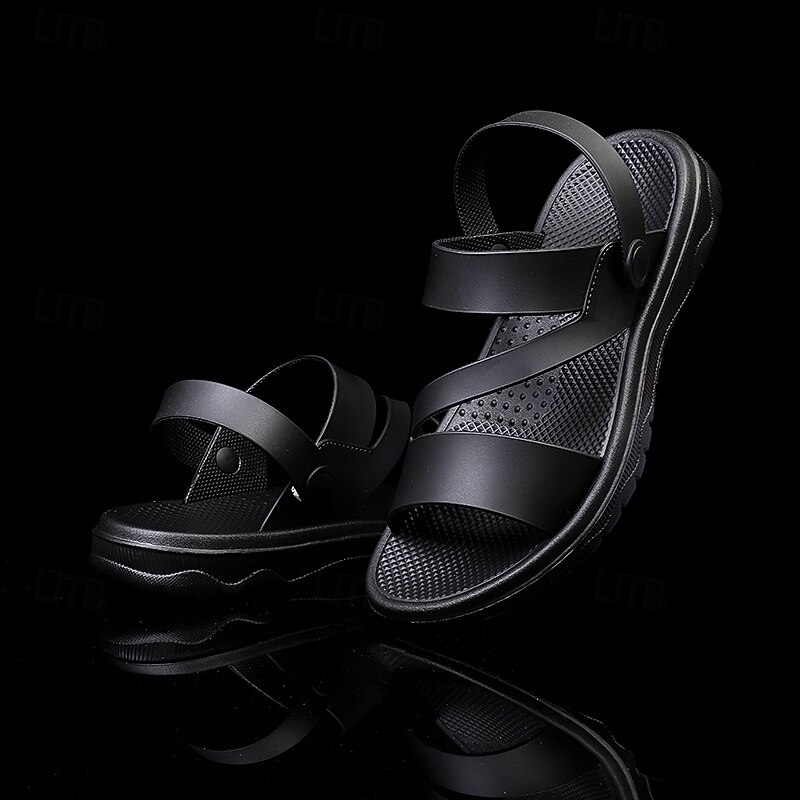 Men's Black Comfort Sandals – Adjustable Straps, Non-Slip Sole, Casual and Durable Footwear for Everyday Wear3