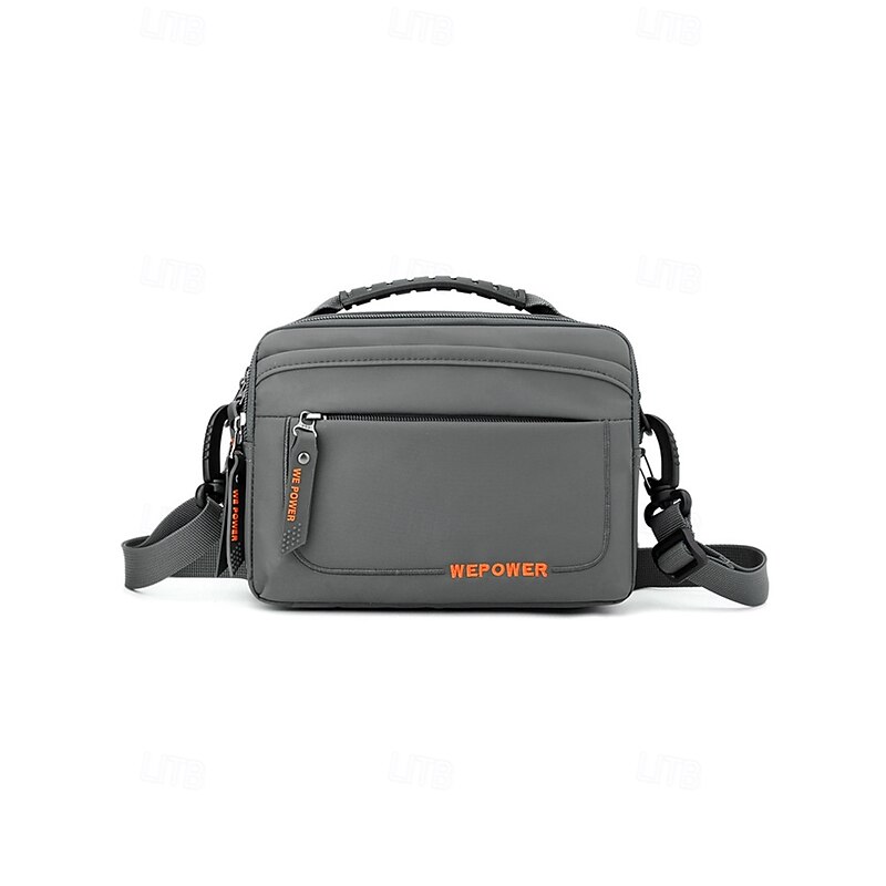 Waterproof Nylon Crossbody Messenger Bag with Multiple Zippered Compartments, Lightweight Shoulder Bag for Men, Perfect for Travel, Work, and Outdoor Activities Black Army Green Dark Blue3