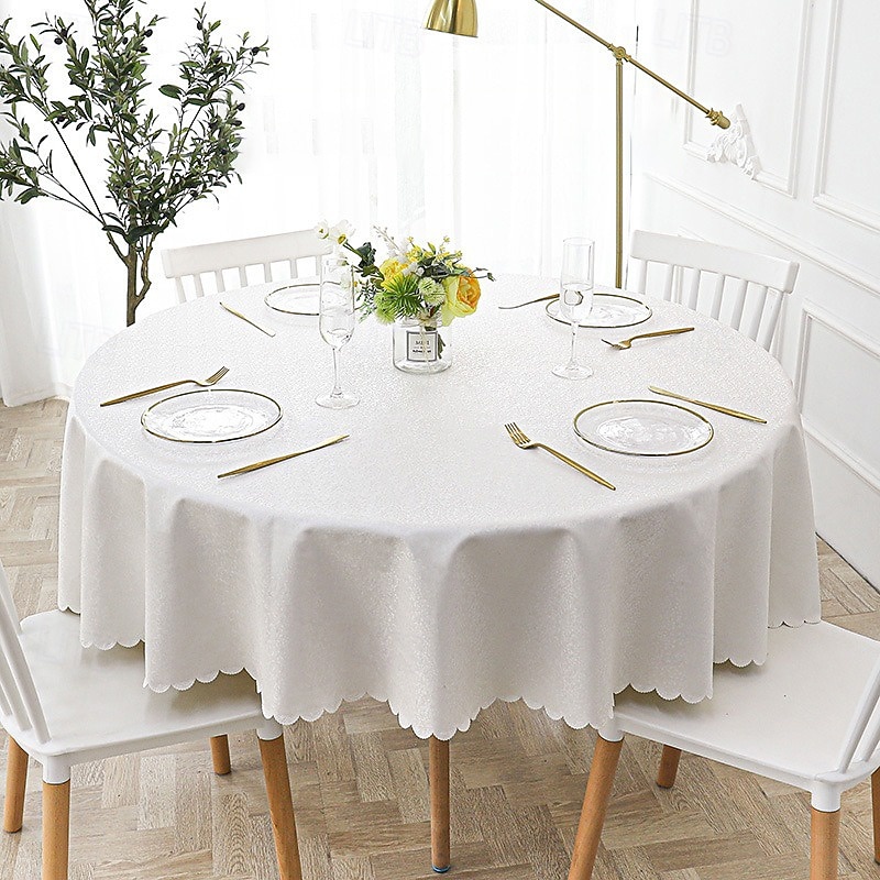 Round Table Cloth Vinyl Tablecloth Wipe Clean Spring Tablecloth Oilcloth Farmhouse Outdoor Picnic Cloth Table Cover For Wedding Dining2
