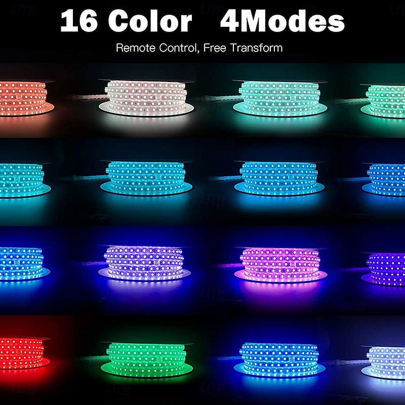 16-100FT Smart RGB IC LED Light Strip - 24V Waterproof Multi Color-Chasing Lights with APP & Music Sync Addressable for Bedroom & Outdoor Use 1 Roll4