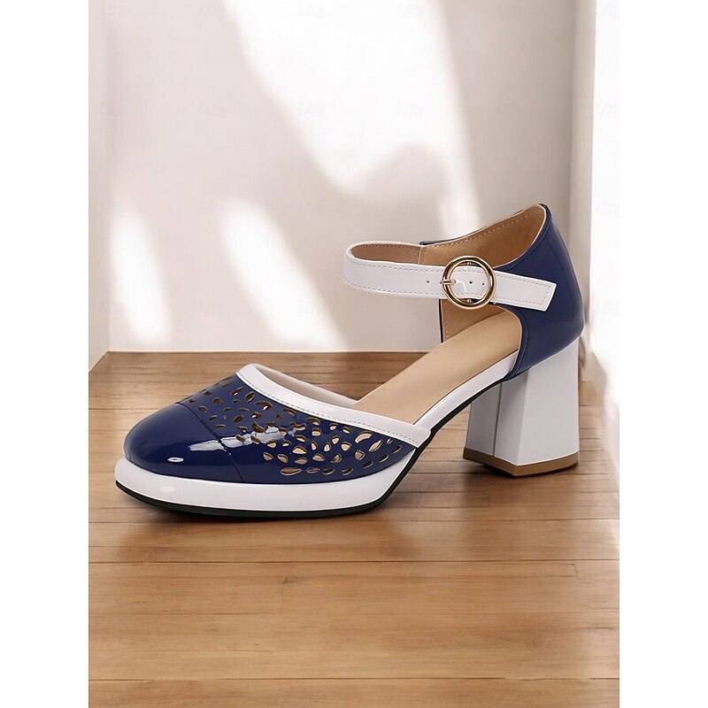 Women's Sage Green Cutout Heels with Adjustable Ankle Strap – Stylish and Comfortable Block Heels for Work, Casual Outings and Spring/Summer Events4