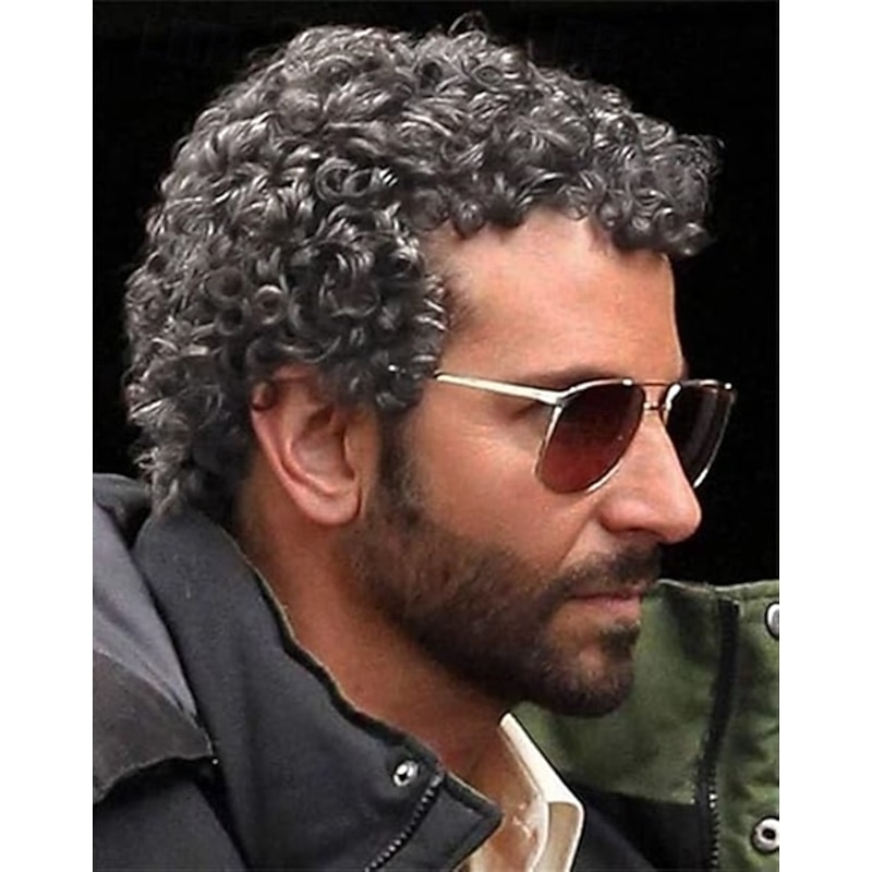 Mens Afro Curly Wig for Male Guy Short Rocker Wig California Halloween Cosplay Costume Synthetic Fibre Replacement Wigs2