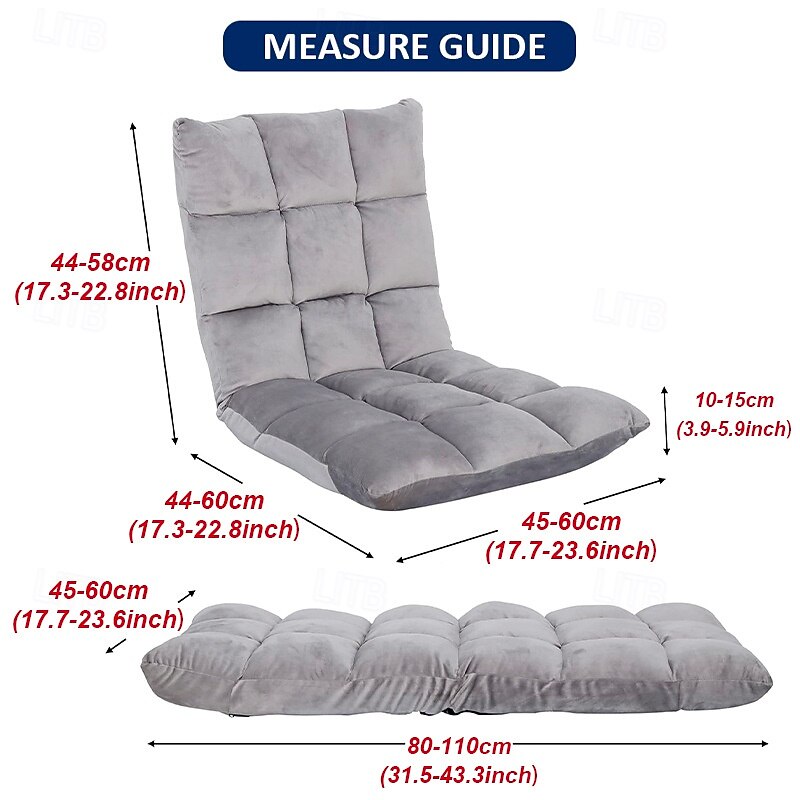 Stretch Folding Floor Gaming Chair Cover Without Chair, Printed Adjustable Floor Chair Slipcover Floor Lazy Chair Cover Meditation Lounge Chair Protector Cover2