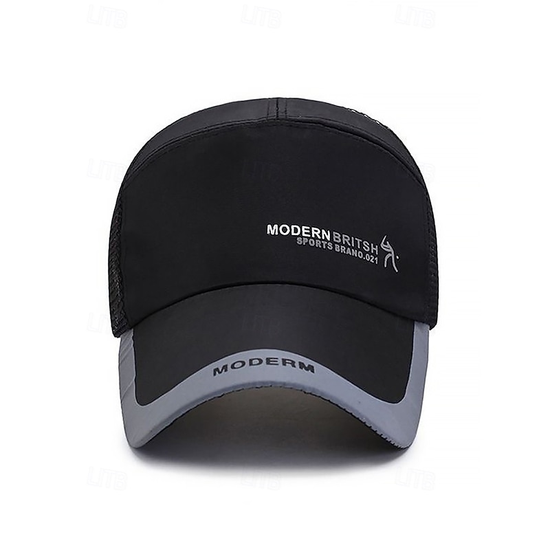 Men's Long Brim Breathable Mesh Baseball Cap – Lightweight Outdoor Sports Hat with Extended Sun Protection4