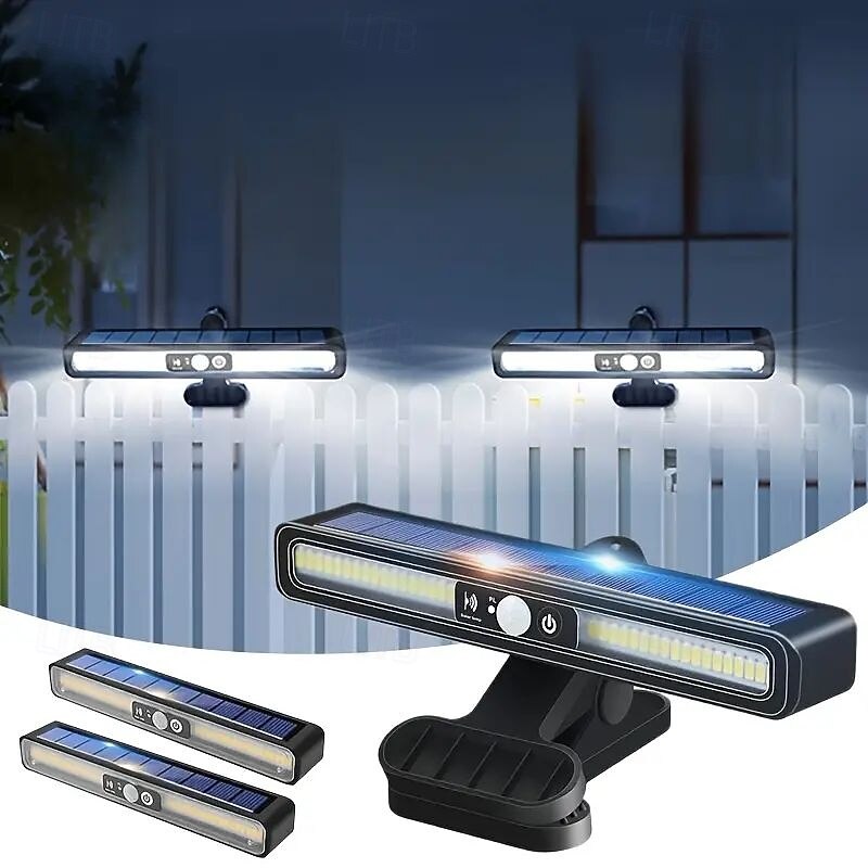 Super Bright Solar Clip-On Landscape Light with Motion Sensor – Solar Night Light for Courtyard, Garden, Fence, Garage, and Outdoor Lighting Decoration 1PC