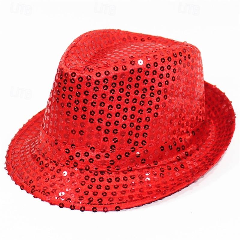 Men's Kentucky Derby Hat Sun Hat Party Hat Yellow Red Polyester Sequins Fashion Casual Daily Saint Patrick Day Solid Color Sunscreen Breathable3