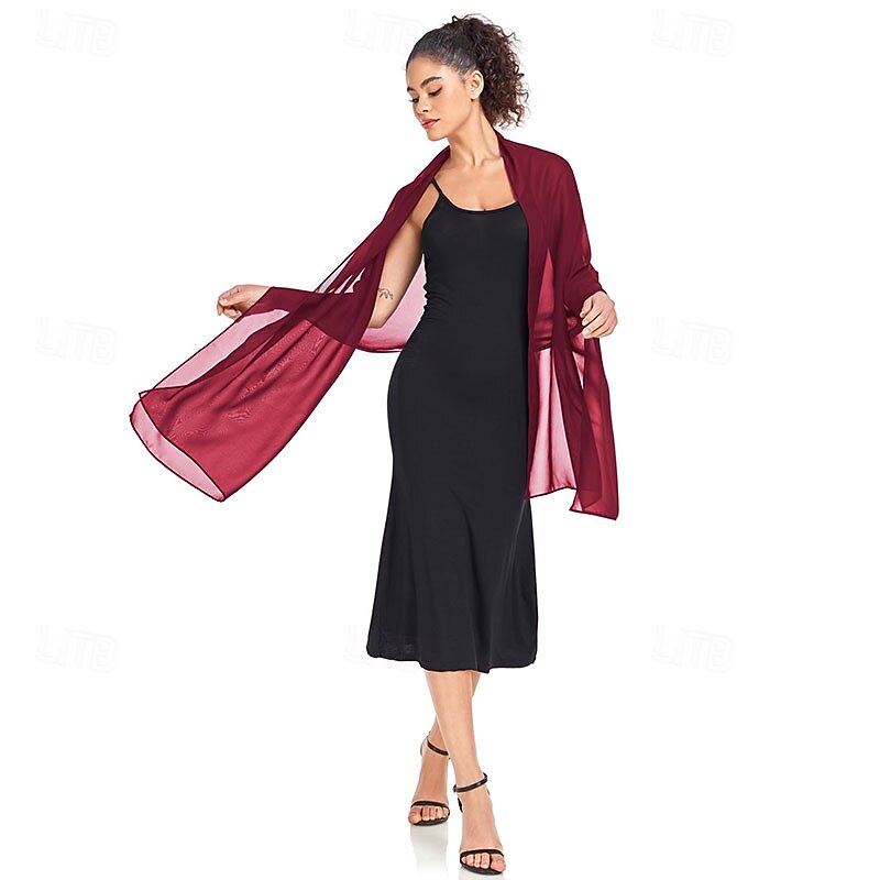 Shawl Wraps for Women Wedding Evening Chiffon Soft Shawls for Wedding Guest Bridal Scarf4