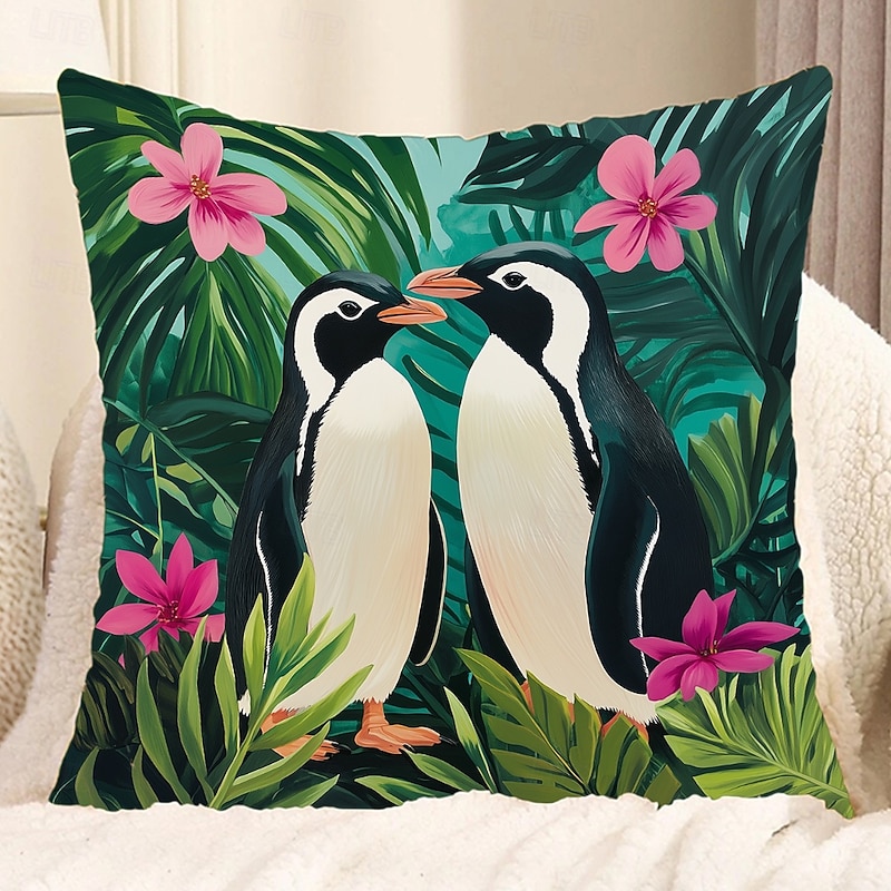 Tropical Animals Decorative Toss Pillows Cover 1PC Soft Square Cushion Case Pillowcase for Bedroom Livingroom Sofa Couch Chair2