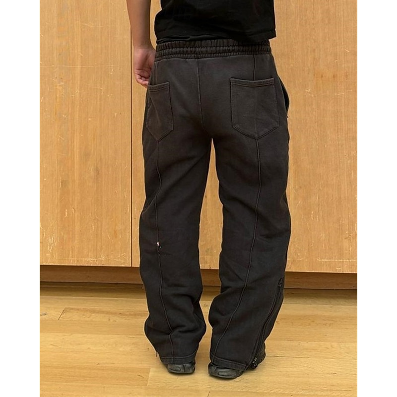 Men's Athletic Pants Sweatpants Trousers Harem Pants Drawstring Elastic Waist Plain Comfort Sports Outdoor Daily Fashion Casual Black Sky Blue Micro-elastic2