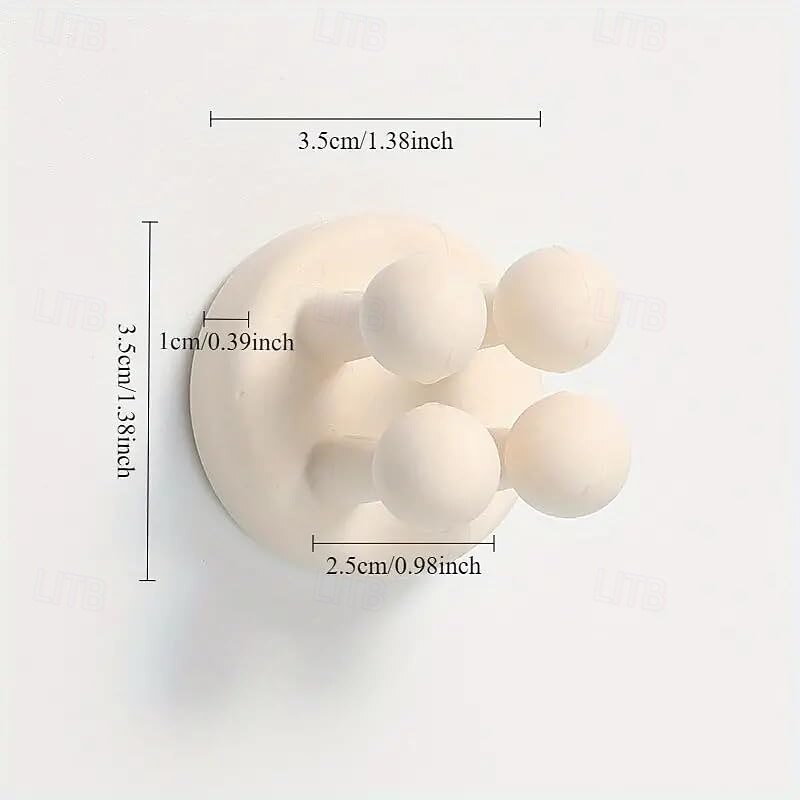 1-Pack Silicone Toothbrush Holders - Multi-Function Waterproof Self-Adhesive Wall Hooks for Bathroom, Kitchen, Living Room, and Office3