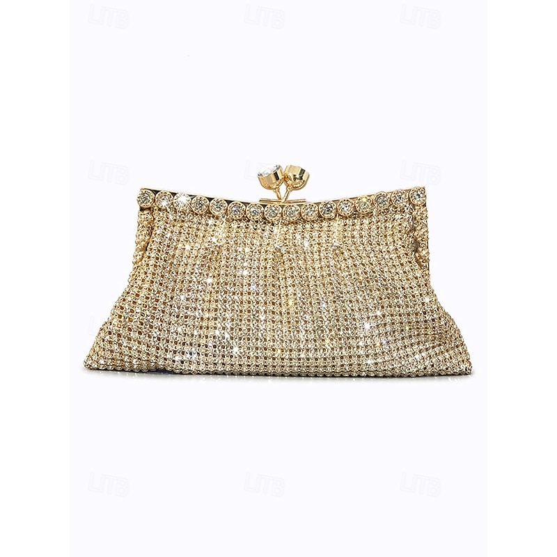 Women's Green Sage Rhinestone Clutch Purse – Vintage Crystal Evening Bag for Weddings, Parties and Formal EventsColor Silver Black Gold