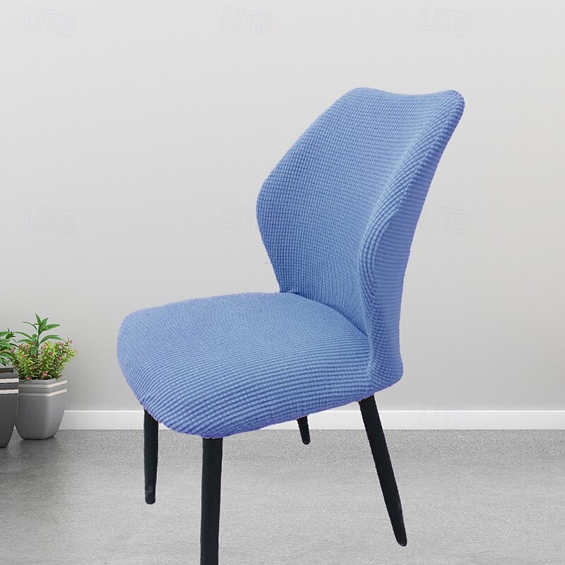Round Seat Cover Curved Back Chair Covers Thickened Dining Chair Slipcover Stretch Seat Cover Washable Chair Protector for Dining Room Hotel Restauran4