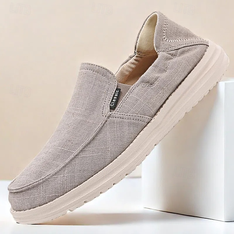 Men's Slip-On Casual Shoes – Comfortable and Stylish Breathable Linen Sneakers for Everyday Wear