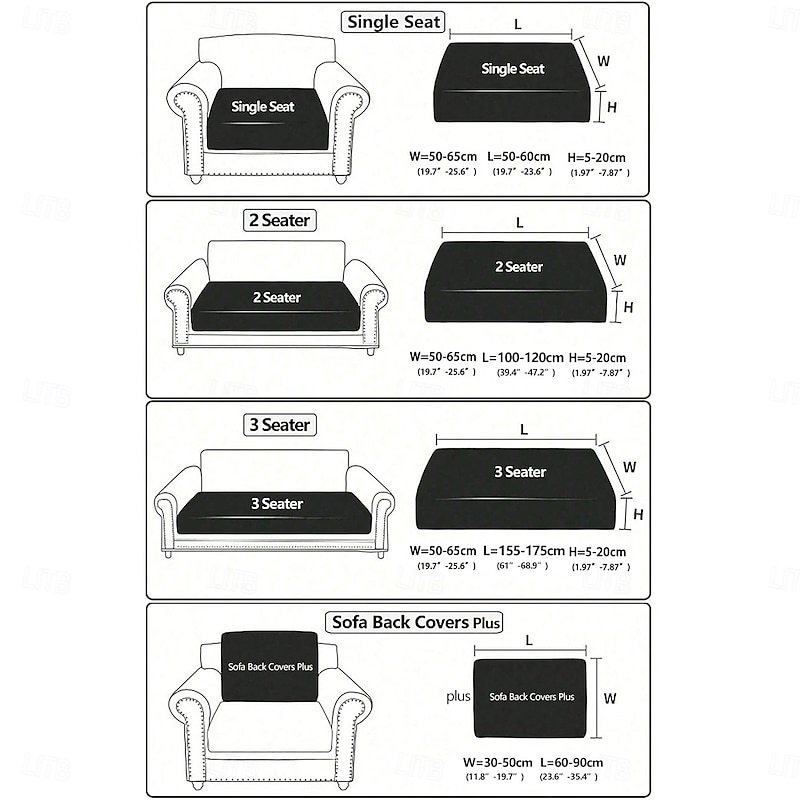 Patio Square Water-Resistant Slipcover Outdoor Sofa Seat Cover Durable Waterproof Fabric Protects Against Rain Dust and Sunlight Easy-to-Fit Design Ensures a Snug Fit Ideal for Garden Patio Furniture3