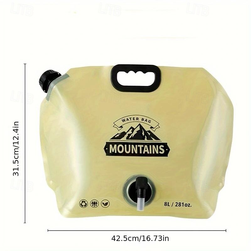 8L Portable Water Storage Bag For Camping Hiking Pet Collapsible With Spigot Handle BBQ Large Capacity Outdoor Water Container3