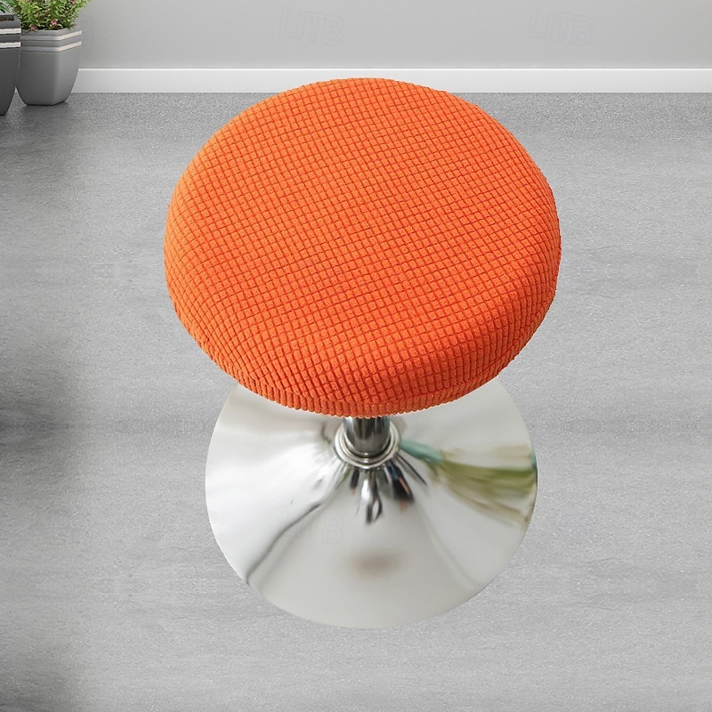 Stretch Chair Cover Round Seat Cushion Cushion Soft Cover Short Chair Seat Cover Stretch Shoe Cover For Home Office Bar Restaurant Office Chair Cushion Cover Round