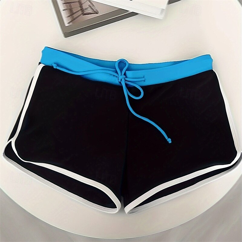 Men's Swim Trunks Swim Shorts Spandex Swimwear Bottoms Drawstring Swimming Surfing Beach Water Sports Patchwork Summer Spring3