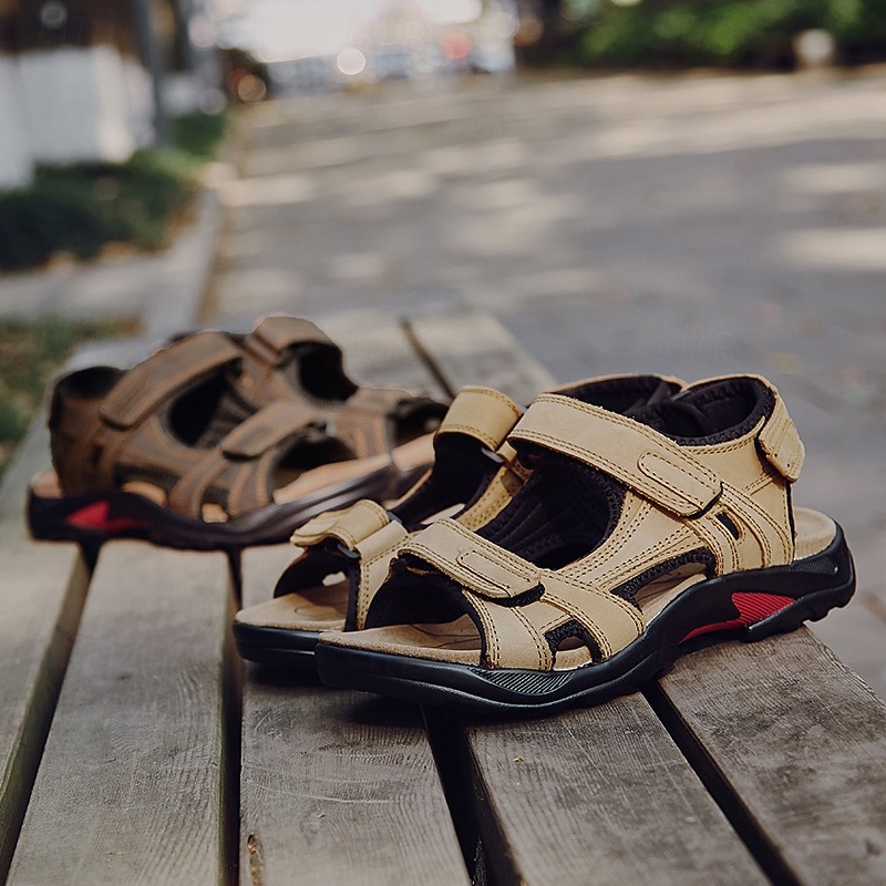 Men's Outdoor Hiking Sandals - Adjustable Straps, Non-Slip Sole, Comfortable Athletic Summer Footwear for Trekking and Beach3