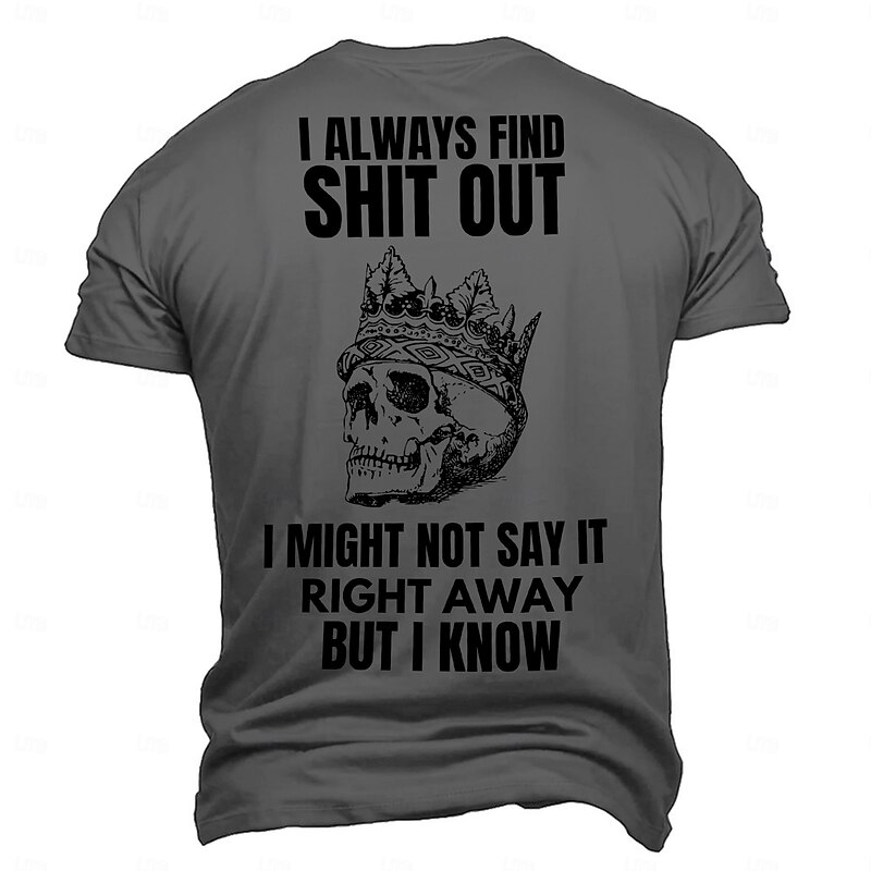 Men's Skull T Shirt Short Sleeve T shirt 3D Print Crew Neck Shirt Gothic Street Dark Party White Green Dark Gray Summer Spring Clothing Apparel S M L XL XXL XXXL3