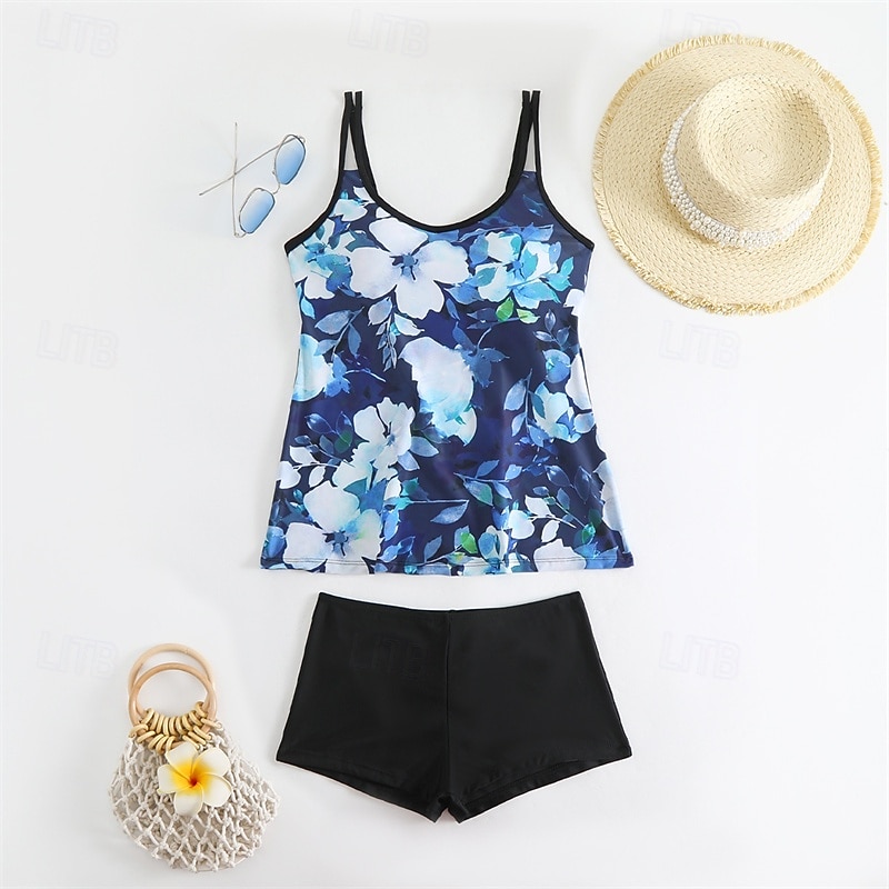 Women's One Piece Swimsuit Racerback Swimwear Swimwear White Yellow Breathable Quick Dry Lightweight Sleeveless - Swimming Surfing Beach Summer Spring Plus Size2