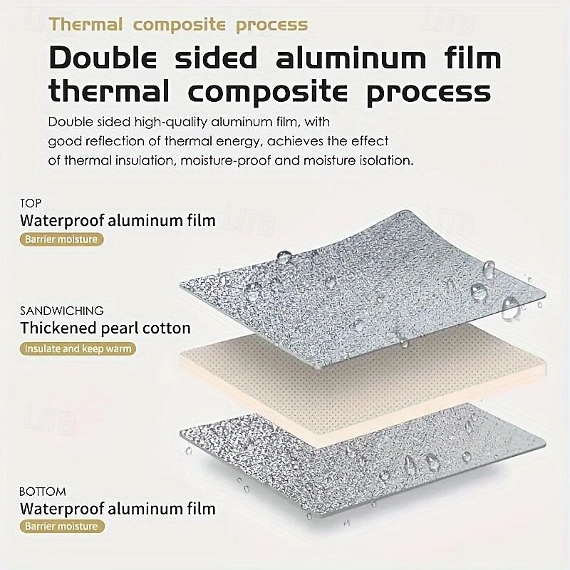 Portable Moisture Proof Mat Comfortable Outdoor Camping Double Sided Moisture-proof Auminum Foil Foam Mat Picnic Camping3