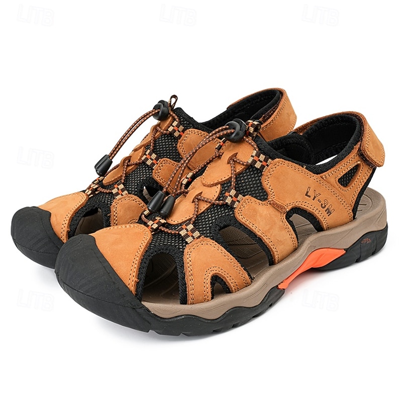 Men's Closed-Toe Outdoor Sandals – Durable Suede and Mesh Design with Adjustable Straps, Anti-Slip Sole, Perfect for Hiking and Summer Adventures4