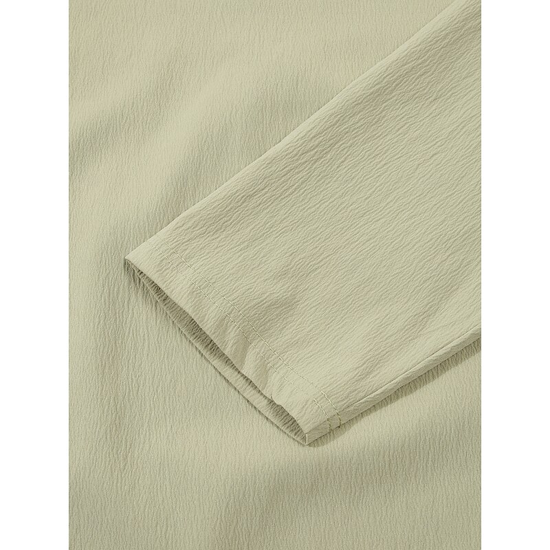 Men's T Shirt Long Sleeve Shirt Long Sleeve V Neck Spring Fall Solid Color Plain Traditional / Vintage V Neck Crewneck Loose Vacation Home Light Blue Dark Brown White Top Tee for Men4