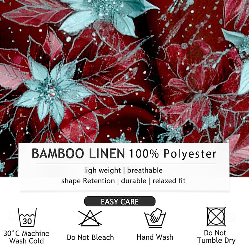 Men's Floral Flowers Summer Hawaiian Shirt Button Up Shirt Short Sleeve Hawaiian Resort Vacation Holiday Beach Wear Summer Spring Turndown 3D Print Collared Shirts Wine Blue Green4