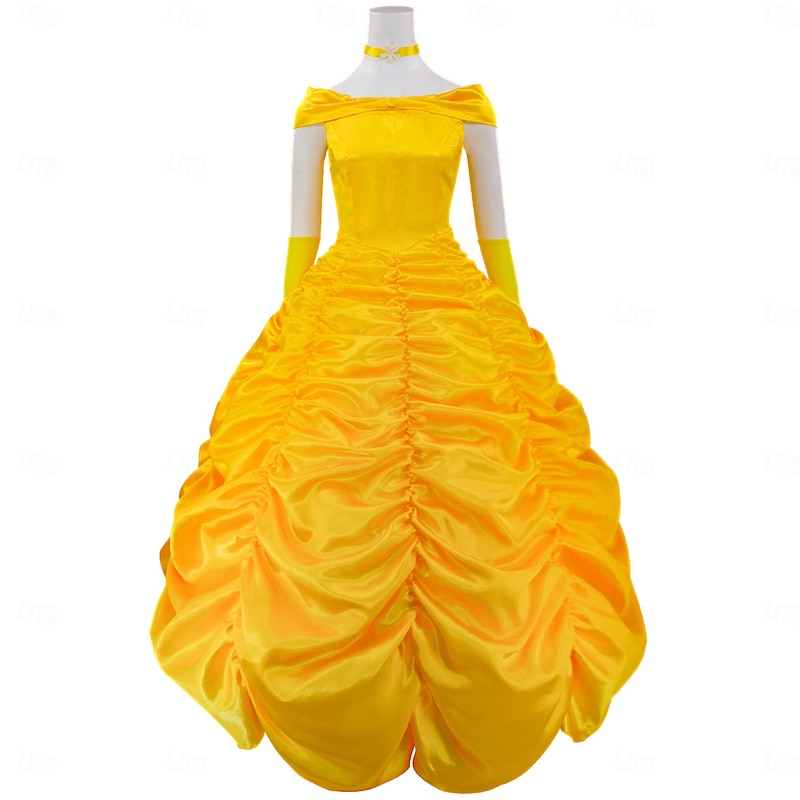 Prince Adam Princess Belle Halloween Outfits Suits & Blazers Prom Dress Beauty and the Beast Couples Carnival Costume Cosplay Adults' Men's Women's Halloween Carnival Performance Party Easy Halloween2