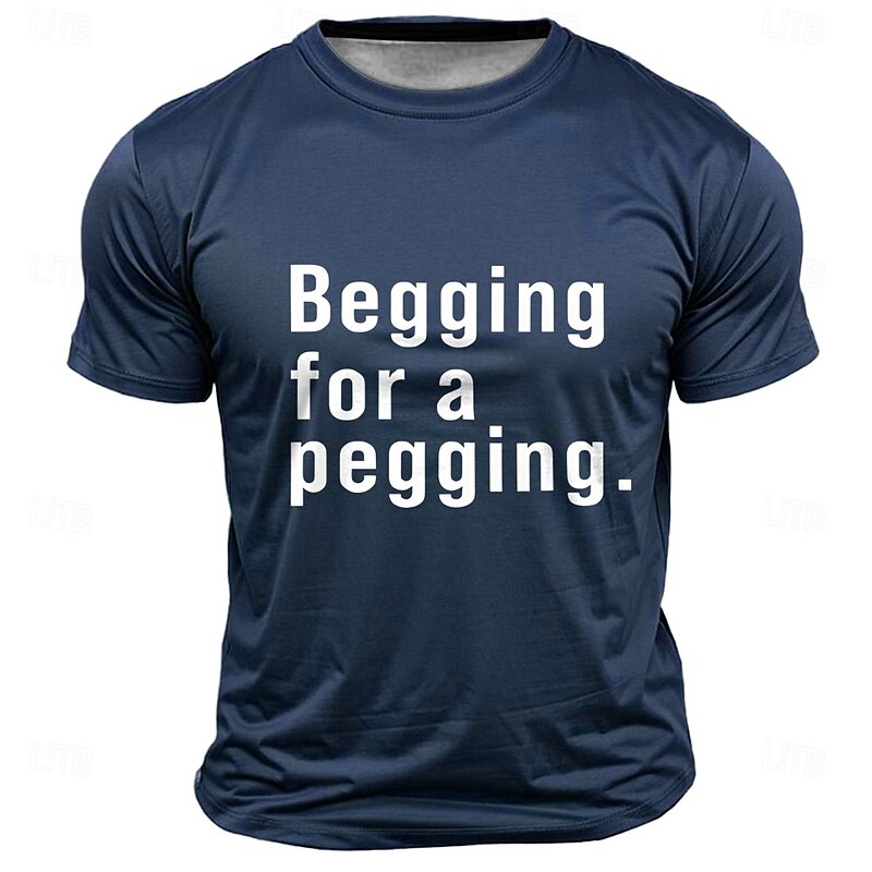 Men's Adult Humor Funny Pegging T Shirt Short Sleeve T shirt 3D Print Crew Neck Shirt Fashion Daily Street Daily Black Blue Green Summer Spring Clothing Apparel S M L XL XXL XXXL2