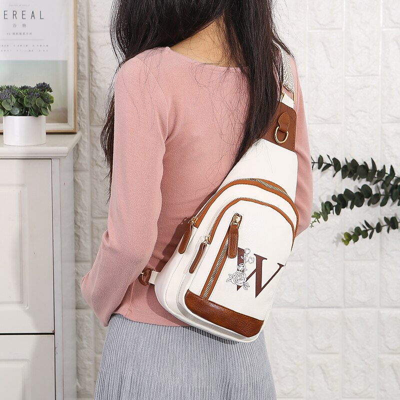 Personalized Crossbody Bag Custom Best Gift for Mom – Custom Letter Design, Large Capacity Shoulder Bag for Travel, Daily Use, Camping, Unique Gift for Lover, Family, or Friends
