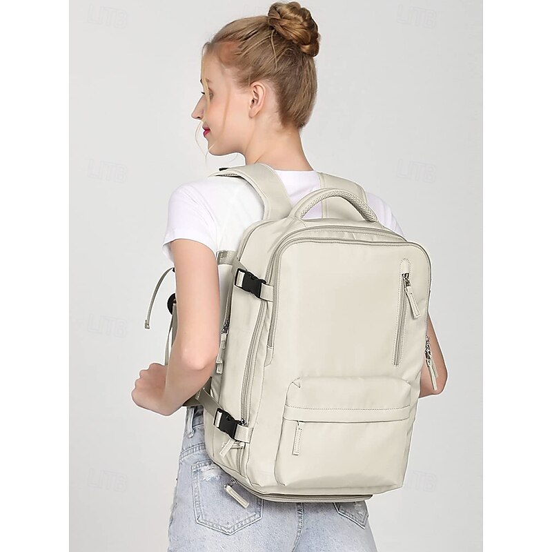 Expandable Large-Capacity Waterproof Laptop Backpack – Stylish Multi-Pocket Design for Men and Women, Perfect for Travel, Work or School Black Pink Green2