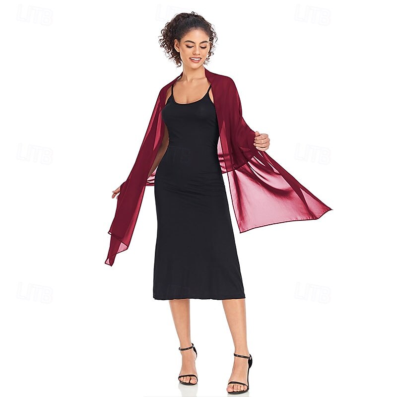 Shawl Wraps for Women Wedding Evening Chiffon Soft Shawls for Wedding Guest Bridal Scarf2